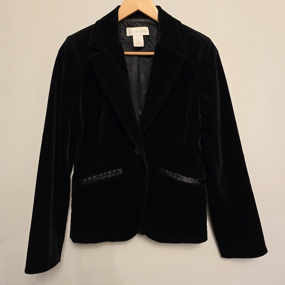 Vintage Marshall Fields Velvet and Satin Blazer - sz 6